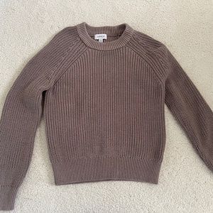 Evereve Taupe crew sweater